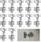 12pcs Kitchen Cabinet Hinges with Screws, Cupboard Door Hinges Kitchen Cupboard Hinges Wardrobe for Doors