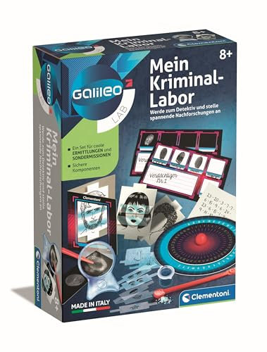 Galileo Lab Mein Kriminal-Labor - Detective Set for Children from 8 Years - Equipment for Young Detectives, Investigators & Agents - 59321 by Clementoni