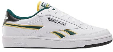 Reebok Unisex Club C Revenge Sneaker,White Fiercegold Clgtgreen,42.5 EU
