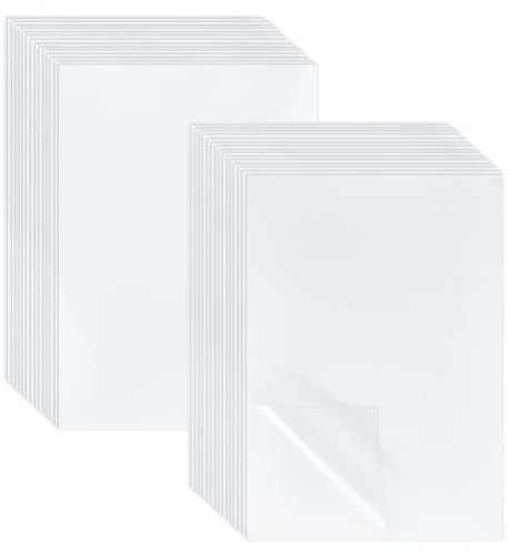 BENECREAT 100 Blätter A5 PET Laminierfolien, Selbstklebender Matter Kaltlaminierfilm, Wasserfeste laminierte Aufkleber in der Größe 214x148mm für Fotos, Gemälde, Poster und Karten