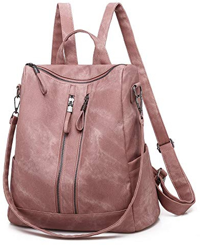 Puwuzixi Damen-Rucksack, wasserdicht, diebstahlsicher, leicht, PU-Leder, modisch, Reisen, Mehrzweck, wandelbar, Geldbörse, Umhängetasche, Handtasche, Rucksack