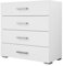 Mirjan24 Kommode Gimren 4SZ mit 4 Schubladen, Schubladenschrank für Schlafzimmer, für Wohnzimmer, Flur, Schubladenkommode, Sideboard, Mehrzweckschrank, Schlafzimmerkommode (Weiß)