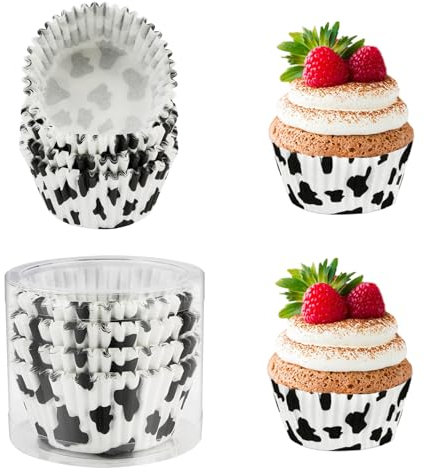 Moldes de Papel Para Magdalenas - 100 Piezas Tulipán, Vasos Para Cupcakes, Guirnalda Navideña