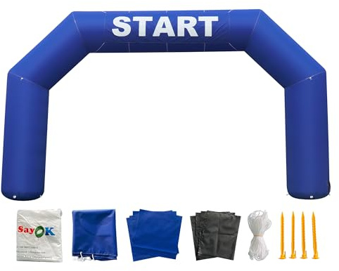 Sayok aufblasbare Bogen im Freien aufblasbare Bogengang aufblasbare Startlinie Rennen Bogen Banner mit Luftgebläse für Werbeveranstaltung