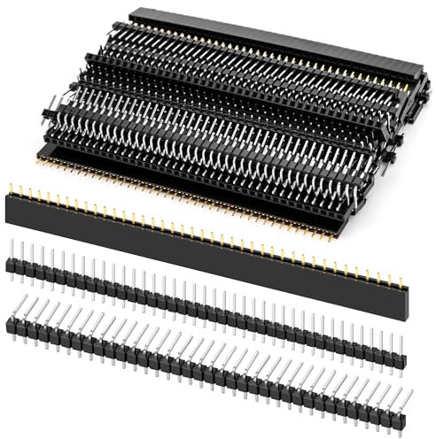 2.54mm 40 Pin Header Gerade Einreihige Stapelbare Buchsenleiste, 45 Stück Männlich und Weiblich Stiftleiste Sockel Steckerleiste, für Arduino Prototyp Stackable Shield, 3 Typen