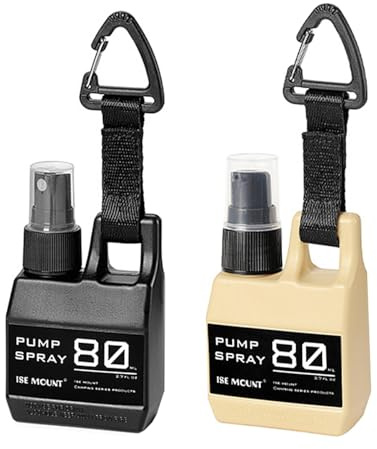 Ieron 2 pcs Fuel Drum Shape Spray Bottle For Outdoors And Travel, Lotion Bottle (80ml, Black, Khaki)