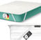 FAM'HOME Premium Matratzenschoner 140 x 200 cm mit hypoallergenem Soft Microfiber Bezug, atmungsaktive Matratzenauflage 140x200cm mit 4 elastischen Eckgurten, weißer hygienischer Mattress Topper