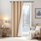 EMEMA Tende Opache Tenda Termica Doppio Strato Isolante Termico Protezione dal Freddo Tenda Oscurante 1 Pezzo Tenda Appesa Partizione Tenda per Porta Protezione dal Vento, 260x132 Beige