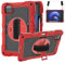 YOUULAR Tablet Case for Xiaomi Pad 6 Pro/Xiaomi Pad 6 23043RP34C, 23043RP34G 11.0 inch, Tablet Shockproof Cover with 360° Rotating Stand and Wrist Strap, Shoulder Strap,Large Red+Black