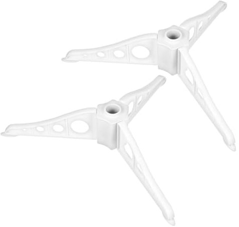 WESIEVYA Confezione da 2 Gambe Finte per Albero di Natale Bianche Base da 15 Cm Supporto Robusto per Alberi Artificiali
