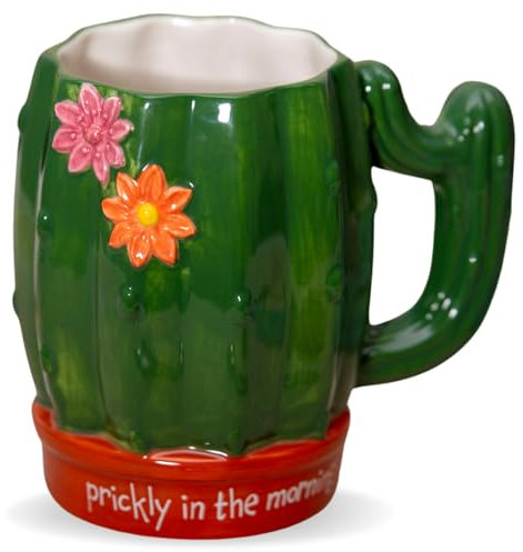 Boxer Gifts Kaktus-Geschenk-Tasse – Stachelig am Morgen – Zimmerpflanzengeschenke für Frauen und Pflanzenliebhaber