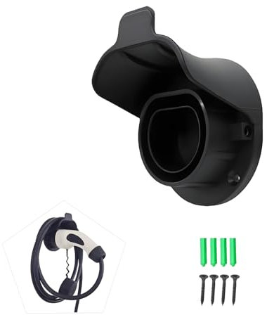 Pikioraz Wallbox Câble de charge type 2, support mural, support de câble sécurisé pour chargeurs EV, support de chargeur EV pour la plupart des normes européennes (TYP2-HA)
