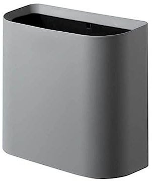 BDSHGRDH kitchen bin， 10L Slim Trash Can Garbage Bin Narrow Seam Wastebasket Plastic Office Floor-standing Bathroom Home Accessories, Gray/no lid(Gray/no lid)