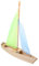VICASKY 3d Wooden Boat Model Kit Sailboat Assembly Toys for Boys and Girls Diy Puzzle Boat Model Sets Wooden Yacht Ship Building Toys Random Color