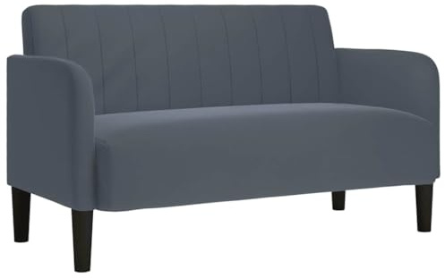 vidaXL Loveseat soffa mörkgrå 109 cm sammet
