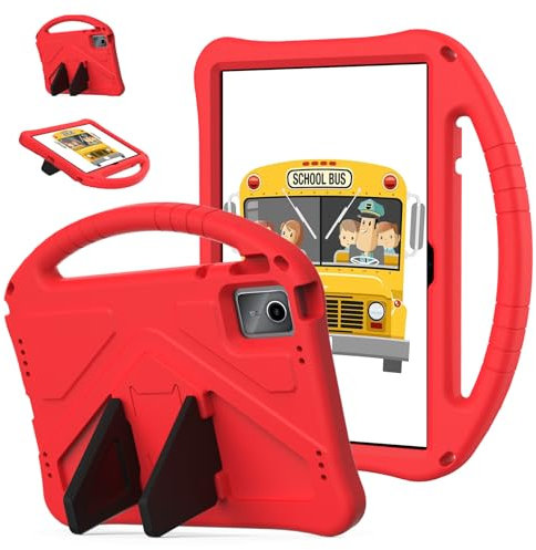 Funda para tablet Lenovo K11 pulgadas 2024/B11 (2024) para niños, duradera, ligera, a prueba de golpes, funda protectora con asa para Xiaoxin Pad 2024 de 11 pulgadas TB-331FC, color rojo