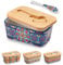 vancasso SIMI Butterdose, Hochwertige Butterglocke, Butterdose Keramik mit Messer und Holzdeckel, Böhmischer Butterschale 16.5 x 9.7 x 8cm