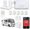 Nouveau - Alarme de Camping Car WiFi + Routeur 4G/5G WiFi-6 pour Une Surveillance 24h/24h - 2 Sirènes 120 DB - 5 Détecteurs de Portes et fenêtres - 1 détecteur de Mouvement - 2 Télécommandes