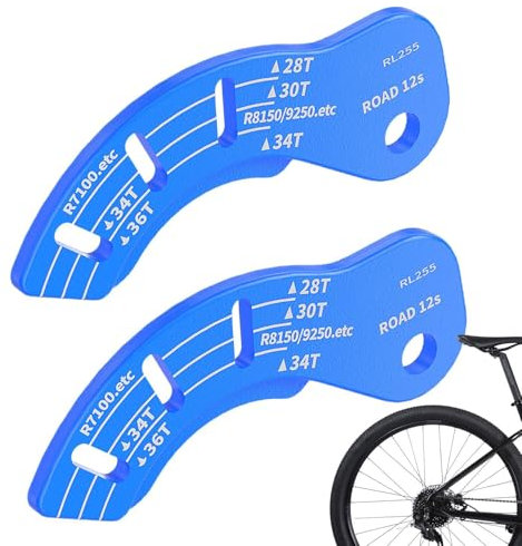 Fahrradkettenspaltlehre – 2 Stück Schaltwerk-Einstellwerkzeug, 12 Gänge, Präzisions-Tuning für Rennräder, Schwungrad-Positionierung, Gangausrichtung, Reparatur-Set für professionelle Mechaniker
