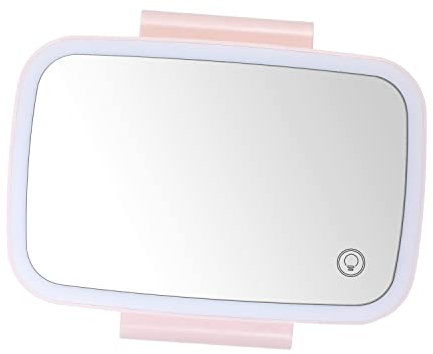 Car Sun Visor Mirror LED Leuchten Make-up Sonnenschatender Kosmetikspiegel Touchscip Clip Automobil Make-up Spiegel (Rosa)