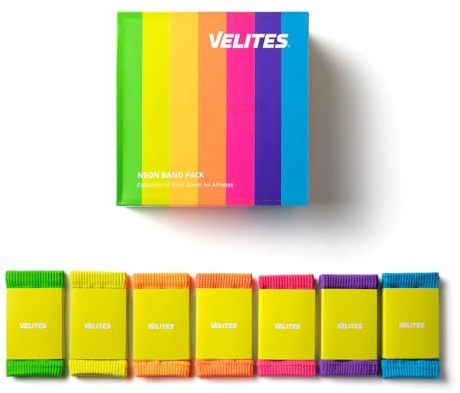 Velites Set of 7 Neon Wrist Wraps | 7 Colours for the Price of 5 | Scratch Protection and Design That Brightens Up Your Workout