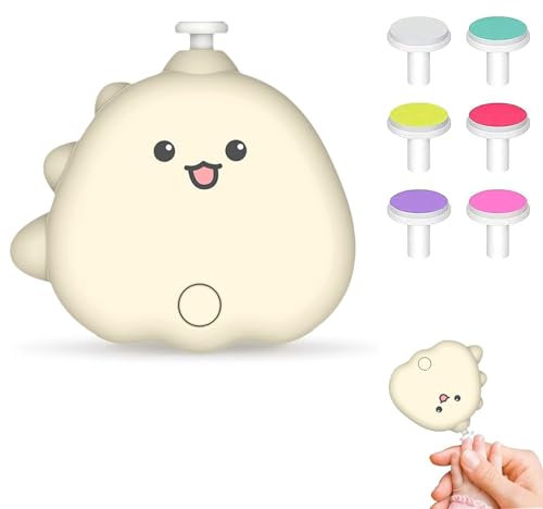 Lima de uñas eléctrica para bebé, juego 6 en 1, lima de uñas eléctrica para niños dedos de los pies y dedos, recortador de uñas eléctrico silencioso, lijadora de uñas para bebés