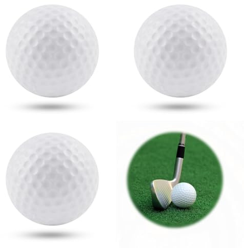 Myluatye Hochleistungs-Golfbälle,Kunststoff Golf Trainingsbälle, Übungs Golfbälle,Golf Balls,Schwingen-Übungs-Driving Range Home Backyard Gebrauch, Weiß