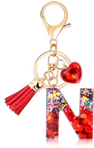 Bingtoo Porte-clés pour femme, porte-clés alphabet, porte-clés fille