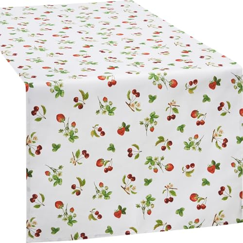 REDBEST Tischläufer Baumwolle rot Größe 50x150 cm