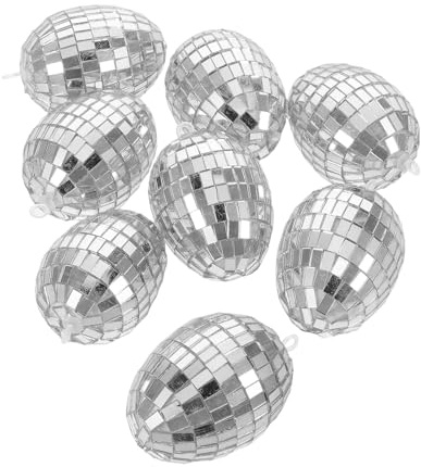 8 Stück Disco Ostereier Zum Aufhängen, Osterdeko, Discokugel Ostereier Anhänger Baumschmuck Home Party Frühlingsdeko
