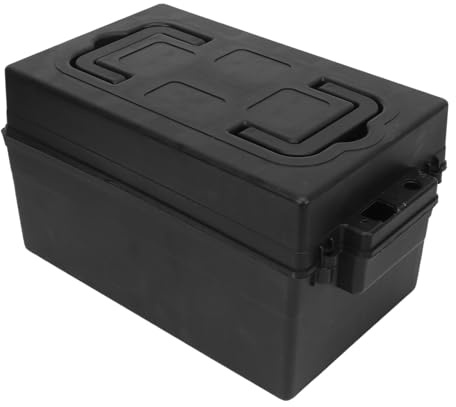 Electric Motorcycle Battery Box, Portable Plastic Scooter Battery Storage Case, Large Capacity 7.5x7.5x12.2in for E - Bike and Electric Scooter Battery Protection