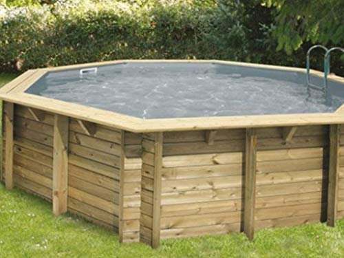 Ubbink - Piscine bois Océa 5,80 x 1,30 cm - Liner gris