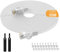 Cat6 Ethernet Cable 20m,High-Speed Patch Cable RJ45 Connector,Flat CAT 6 Lan Network Cords 250Mhz/s for Console PS3 PS4 PS5 Switch Router Modem Patch Panel PC TV Home Office-White-with Cable Clips