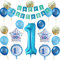 Nvetls 1. Geburtstag Dekorationen für Junge o Mädchen Kindergeburtstag Deko Jungen Mädchen 1 Jahr (Blau)