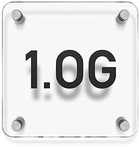 Türschilder24 Wandschild/Türschild • 1.OG - Etagenschild - Geschosshinweisschild • 150 x 150mm. Schild besteht aus hochtransparentem 3mm Acrylglas. Inkl. 4 x Abstandshalter aus V2A Edelstahl