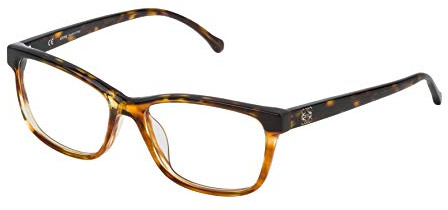 LOEWE Unisex-Erwachsene VLWA20M5406K1 Brillengestelle, Braun (Shiny Streaked Havana), 55