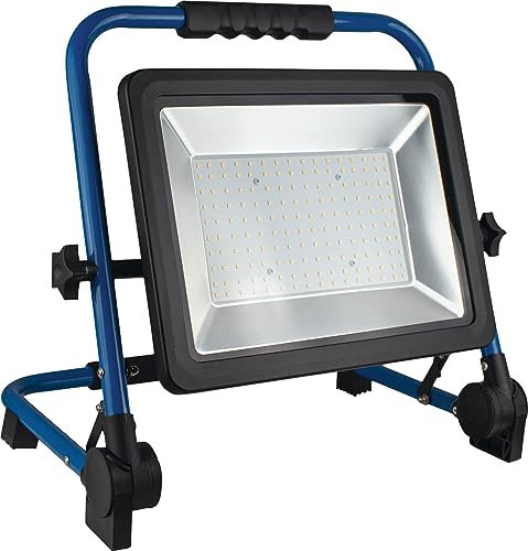 as - Schwabe OPTILINE LED Baustrahler 150 W 13500 Lumen - klappbar - neutralweiß 4.000K - Mobiler Scheinwerfer - 3m Kabel + Schutzkontaktstecker - Arbeitsleuchte extrem robust - wasserfest IP65, 46343