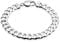 QUADRI - Elegante Armband Herren 925 Silber - Panzerkette Herren 925 Silber - Breite 10mm - Länge 21.60 cm - Armband Made in Italy