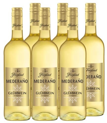 Freixenet Mederaño Glühwein Weiß (6 x 0,75 l) - fruchtig-süß-intensiver Glühwein; heißer Genuss im Advent, an Weihnachten, oder der kalten Jahreszeit