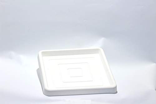 Soucoupe carrée en résine 50 cm. Bianco