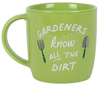 something different IG_10731 Keramiktasse | Gärtner Know All The Dirt | 1 Stück 307 g gelb grün