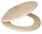 Blue Canyon Wooden Toilet Seat with Non-Slip Seat Bumpers & Heavy-Duty Stainless-Steel Hinges Ensures No Rust- Round Toilet Seat-Comfortable Bathroom Toilet Seat with High Gloss Finish (Oak)
