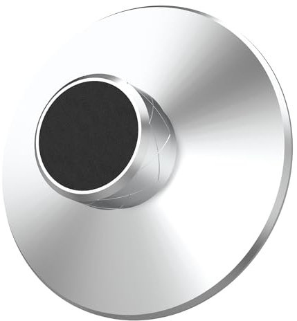 Preffair LP113S 3.98OZ Silver Record Weight Stabilizer, Aluminum Turntable Weight Vibration Reducer with Protective Leather Base Pad for LP Record Player, Vinyl Audio Technica Accessories (Silver)