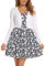 Enjyam Damen Bolero Jäckchen Langarm Kurze Strickjacke mit Knopf Elegante Weiche Jacke V Ausschnitt Schulterjacke zum Kleid Weiß,M