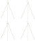 Tiiyee 3 Point Hanging Basket Chains, 4Pcs Stainless Steel Flower Pot Hanger Chain Replacement With Hook And Clip Heavy Duty Garden Plant Metal Hangers For Planters Wind Sculptures Picture Bird Cage