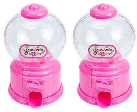 Cabilock Dispensador 2Pcs Gumball Machine Candy Dispenser Jelly Bean Machine Bubble Gum Box Box Bank Mini Máquinas Expendedoras para Bolas Bobotas Nueces de Dispensador De Chicles Mini