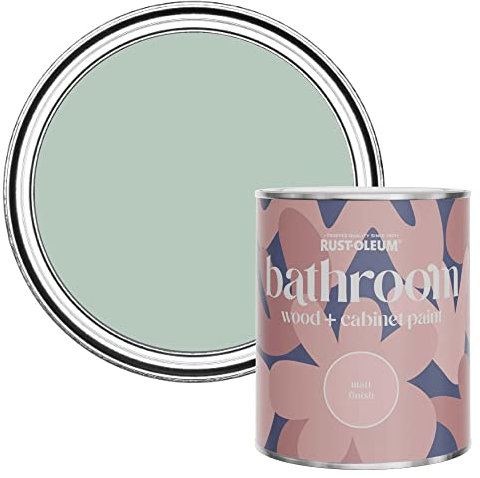 Rust-Oleum Green Moisture Resistant Bathroom Wood and Cabinet Paint in Matt Finish - LEAPLISH 750ML