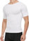 PHCOMRICH Slim fit t-Shirt Herren, Shapewear Kompression, T-Shirt, Slim für Herren, Abs T-Shirt, Workout Abs (M, weiß