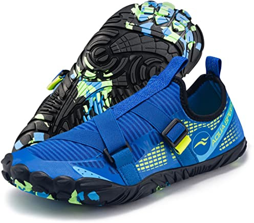 Aqua Speed LACERTO modische Aqua Schuhe + Mesh Beutel | Profilsohle | Lacerto - blau/hellblau | Gr.: 43