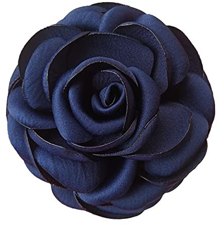 Mecool Broches et Pins Femme Pince à Cheveux Fleur Clip de Roses Pin Up Broche Fleur Broches Bandeau Cheveux-Bleu foncé